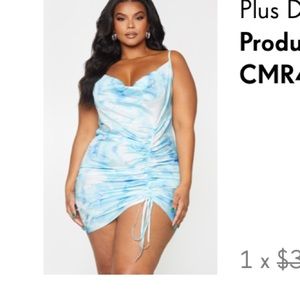 Pretty Little Thing Tie Dye Dress With Ruched